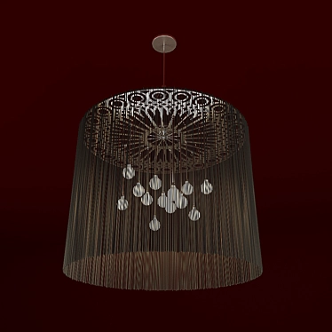 Rhythmic Glow: Ngoma Drum Chandelier 3D model image 1 