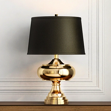 Elegant Jelani Brass Table Lamp 3D model image 1 