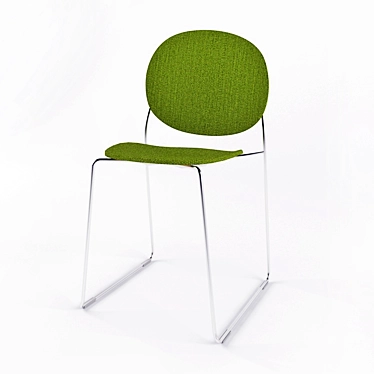 Elegant Olive Stackable Chair 3D model image 1 