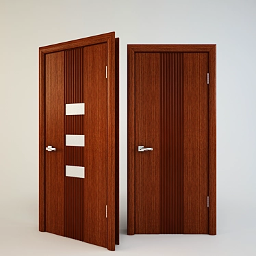 Elegant Wave Doors by Mari Furniture Factory 3D model image 1 