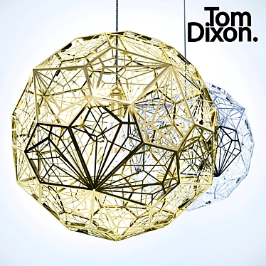 Tom Dixon Etch Web D65: Elegant Stainless Steel Pendant 3D model image 1 