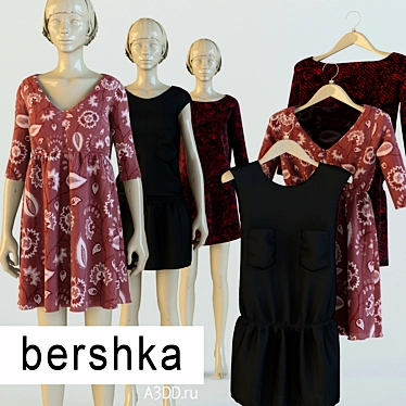 Versatile Bershka Dress Set 3D model image 1 