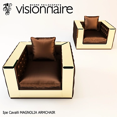 Visionnaire Magnolia Armchair: Elegant Italian Design 3D model image 1 