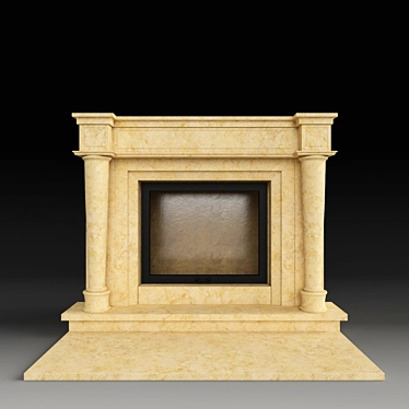  Mykonos Fireplace: Sleek & Stylish 3D model image 1 