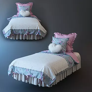 Adorable Baby Bedding Set 3D model image 1 