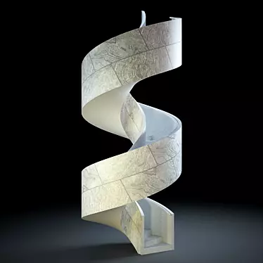 Spiral Stair with Unwrapped UVW 3D model image 1 