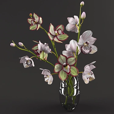 Blooming Beauty: Exquisite Orchids 3D model image 1 