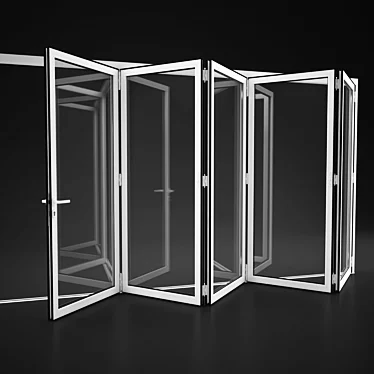 Alumil Folding Doors: Stylish & Durable 3D model image 1 