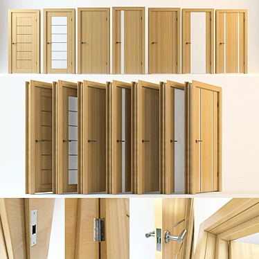 Elegant Sofia Original Doors 3D model image 1 