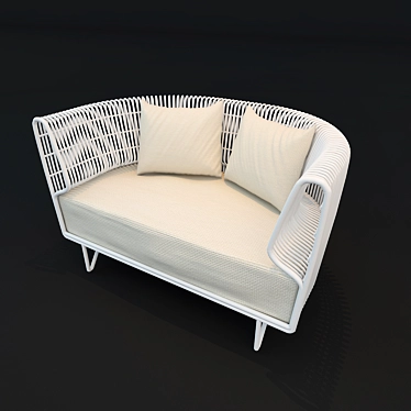 Eco-friendly Bamboo Chair 3D model image 1 