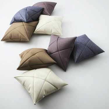 Luxury Simulated Designer Pillows 3D model image 1 