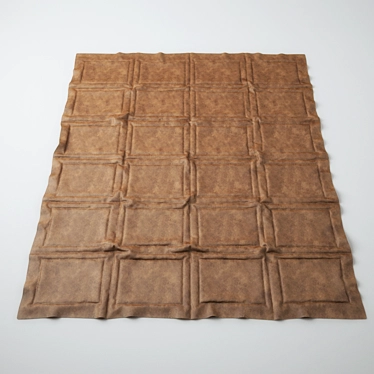 Elegant Leather Rug 3D model image 1 