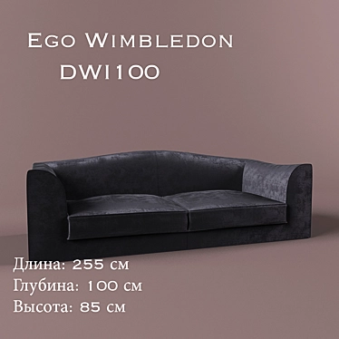 Elegant Wimbledon 3-Seater Sofa 3D model image 1 