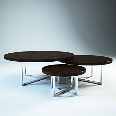 Round Tables: 1000x1000 Size 3D model image 1 