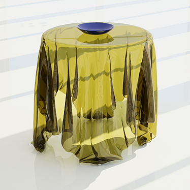 Sleek Glass Table 3D model image 1 