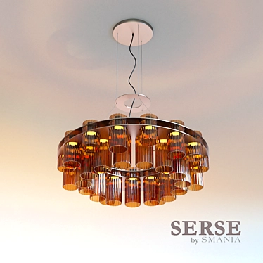 Luxurious Serse Chandelier: Exquisite Design & Adjustable Height 3D model image 1 