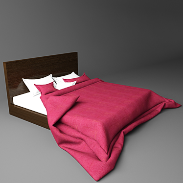 Cozy Dreams Bedding 3D model image 1 