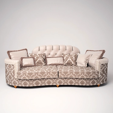 Mega Ruby 2-Seater Sofa: Luxurious Bedding 3D model image 1 