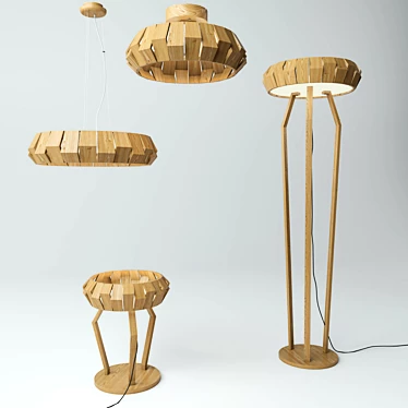 MACHINAPIUM Wooden & Glass Fixtures 3D model image 1 
