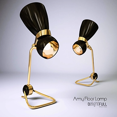 Golden Melody Floor Lamp 3D model image 1 