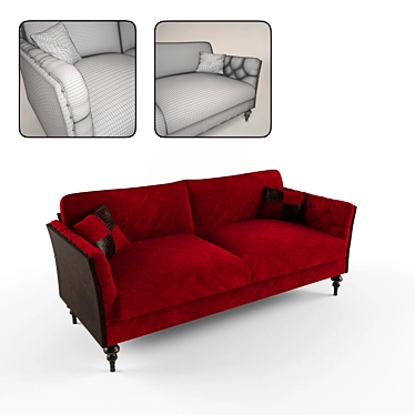 Carnaby: Best 3-Seater Sofa 3D model image 1 