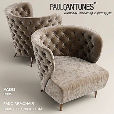 Elegant PauloAntunes Armchair 3D model image 1 