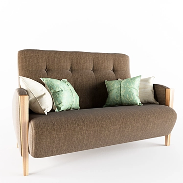 Jensen 2.5 Seater Sofa: Sleek and Comfy 3D model image 1 