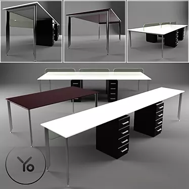 UFFIX Modern Office Tables 3D model image 1 