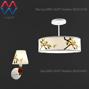 Title: MW-LIGHT Smile Ceiling Pendant & Wall Sconce 3D model image 1 