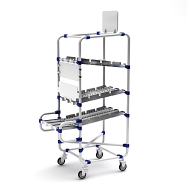 Heavy Duty Metal Warehouse Rack 3D model image 1 