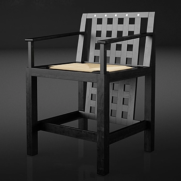 Vintage Mackintosh Armchair Model 3D model image 1 