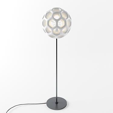 Nature-inspired Organic Floor Lamp 3D model image 1 