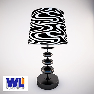 Elegant Glow: WUNDERLICHT Table Lamp 3D model image 1 