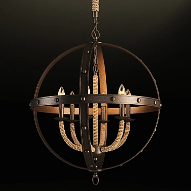 Elegant Lancelot Chandelier - CH062-6 3D model image 1 