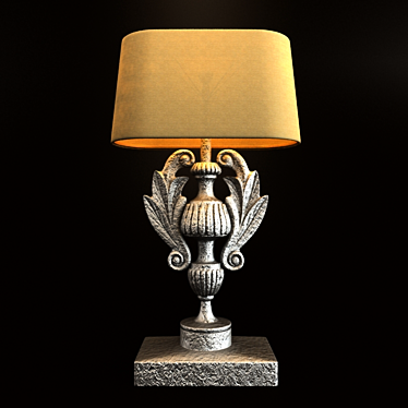 Elegant Golden Table Lamp 3D model image 1 