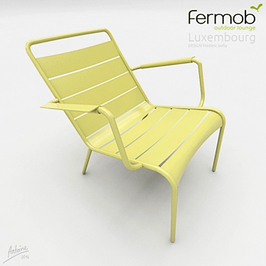 Fermob Luxembourg Low Chair 3D model image 1 