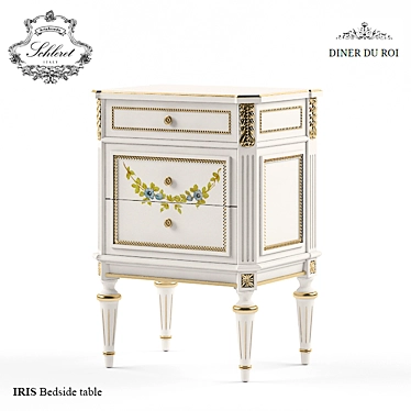 ARTEARREDO Diner du Roi IRIS Bedside Table - Elegant and Functional 3D model image 1 