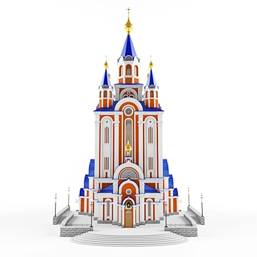 Title Translation: "Khabarovsk Cathedral: Majestic and Heavenly"

Title: Majestic Khabarovsk Cathedral 3D model image 1 