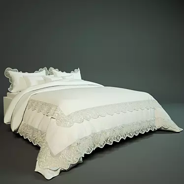 Lace Bedding Set 3D model image 1 