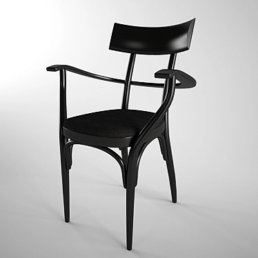 Hermann Czech Chair: Stylish Design, Comfortable Seat 3D model image 1 