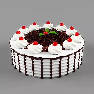 Cherry Delight Cake 3D model image 1 