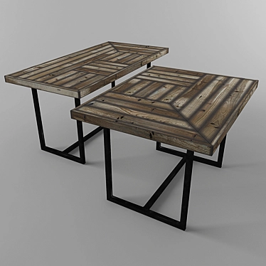 Handcrafted Loft Coffee Tables 3D model image 1 