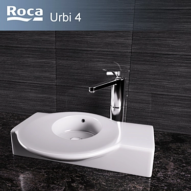 Roca Urbi 4 - Stylish Ceramic Washbasin 3D model image 1 