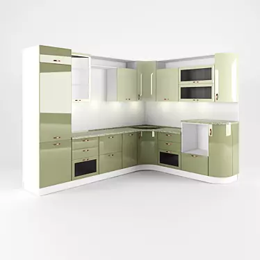 Elegant Kitchen Set 3D model image 1 