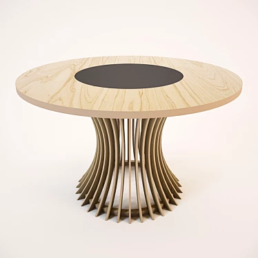 Modern Wooden Table 3D model image 1 