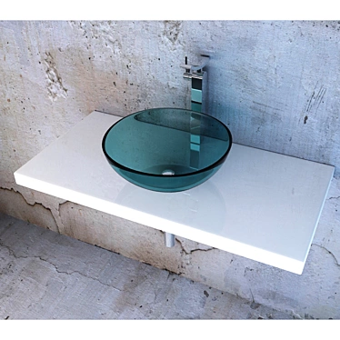 eGlass Washbasin: Elegant and Functional 3D model image 1 