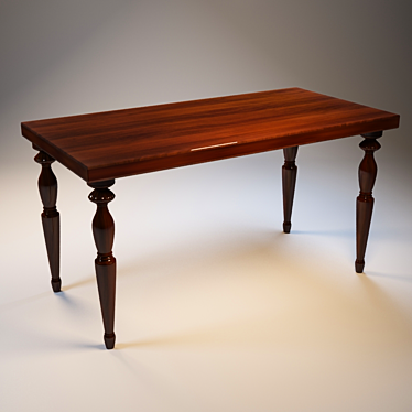 Wooden Textured Table 3D model image 1 