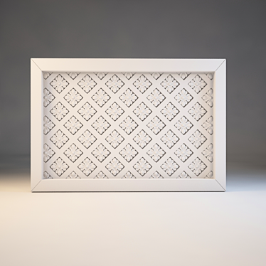Elegant Gypsum Decorative Grille 3D model image 1 