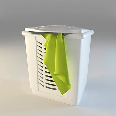Stylish Laundry Basket 3D model image 1 