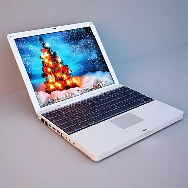 Compact and Powerful Apple PowerBook G4 3D model image 1 